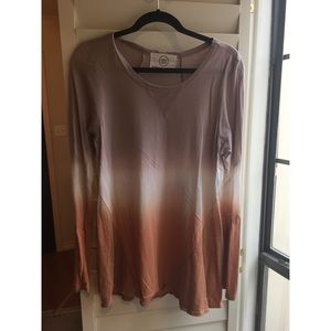 Sloan Rouge | Long Sleeve Ombre Color Blocked Top